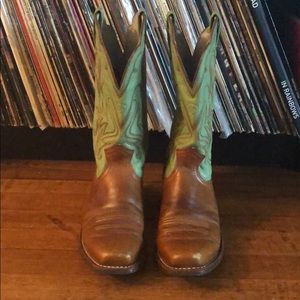 Ariat Turquoise Leather Cowboy Boots